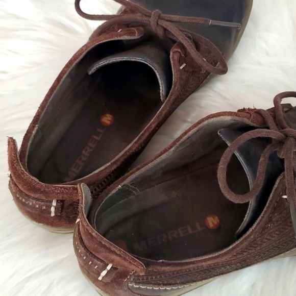 Merrell Ashland Leather Coffee Bean Brown Lace Up Shoes Sneakers Womens Size 7.5 - Picture 11 of 17